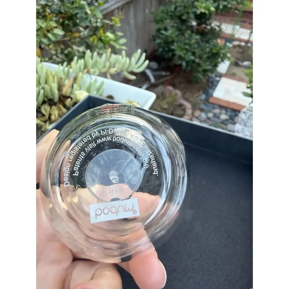 Bodum PAVINA Double Wall Espresso Shot Glasses Clear 2.5 Oz Set of 4 Mouth Blown